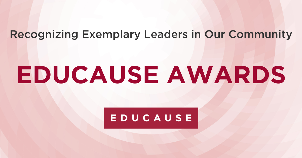 表彰我们社区的模范领袖。万博体育全站官网EDUCAUSE奖项。